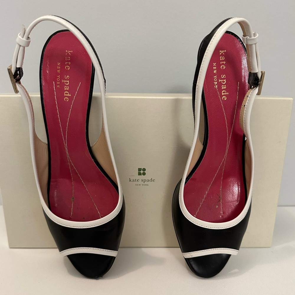 Kate spade open toe sling back kitten heel size 6M